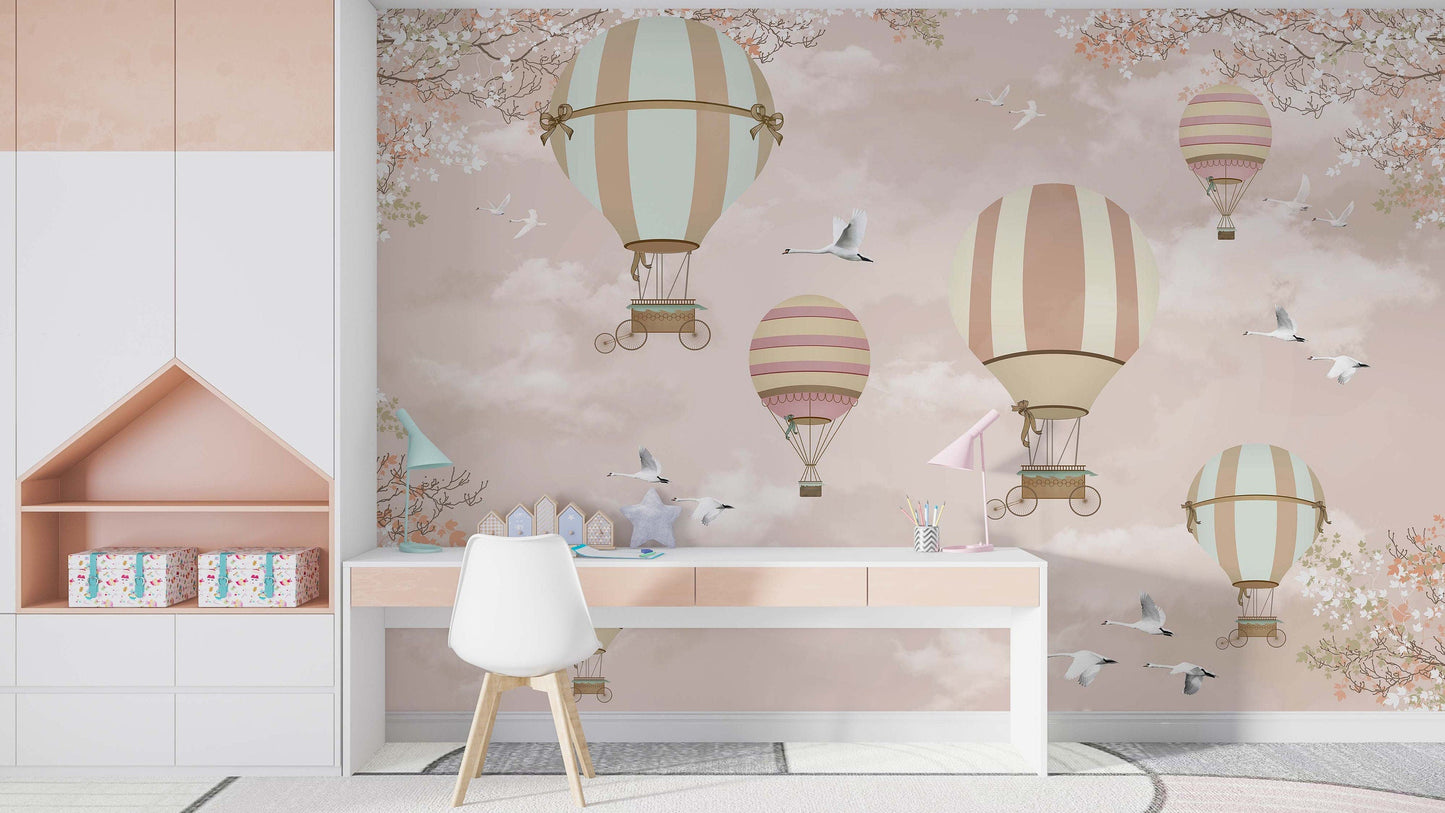 Vintage Hot Air Balloons Wallpaper