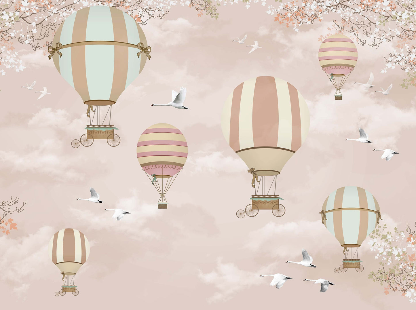 Vintage Hot Air Balloons Wallpaper