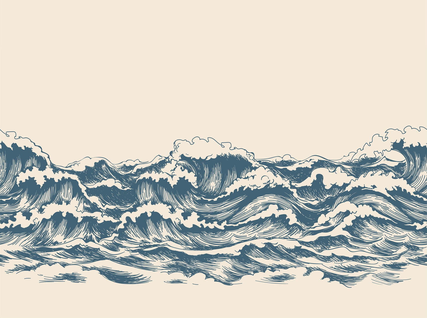 Great Waves Wall Mural