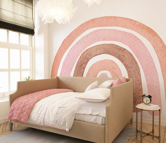 Boho Rainbow Wallpaper Mural for Kids' Rooms