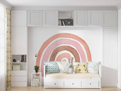 Boho Rainbow Wallpaper Mural for Kids' Rooms