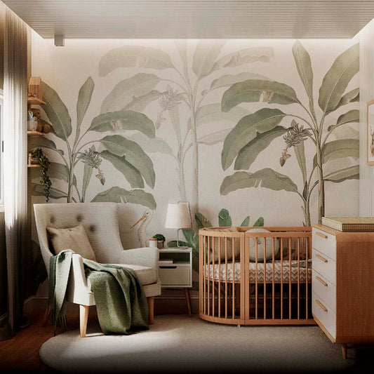 Storks In The Jungle Wallpaper Mural For Nurseries