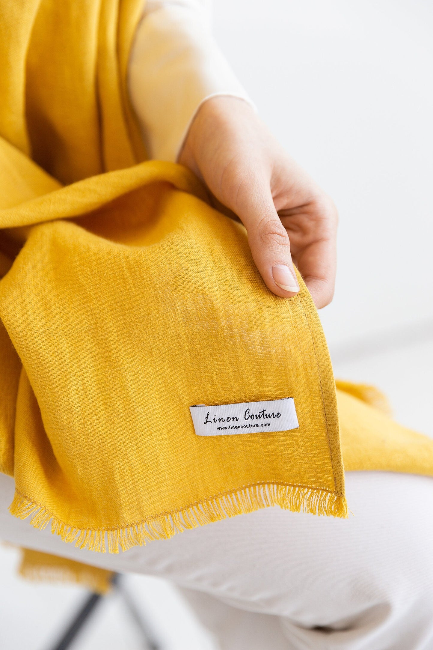 Honey Linen Scarf for All Seasons - Soft & Stylish Accessory