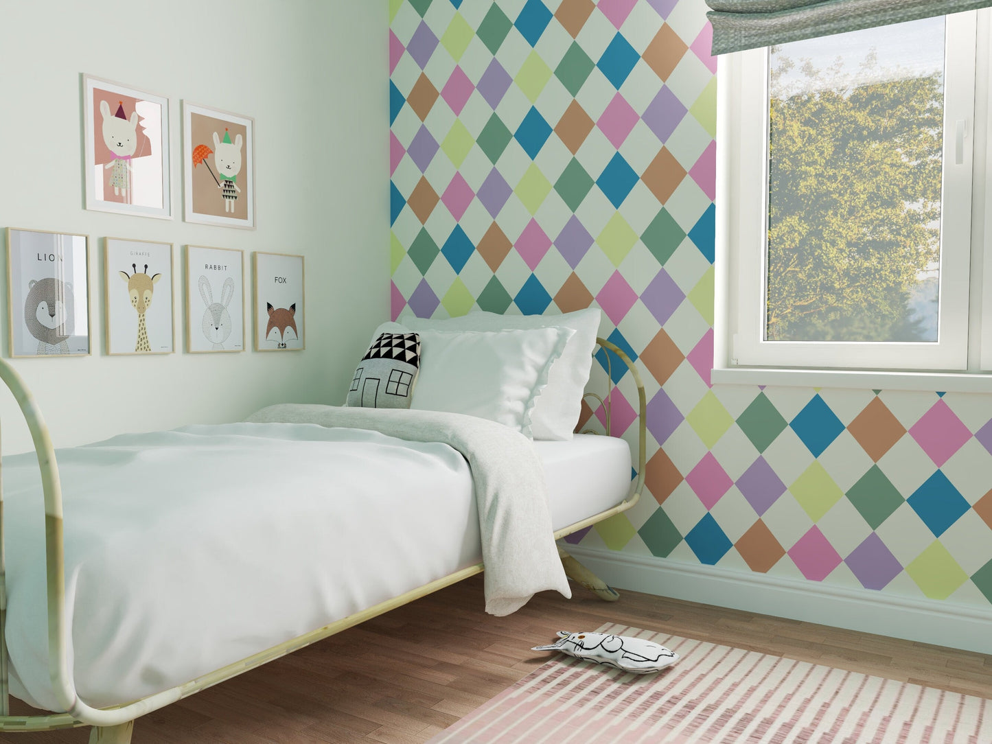 Pastel geometric wallpaper