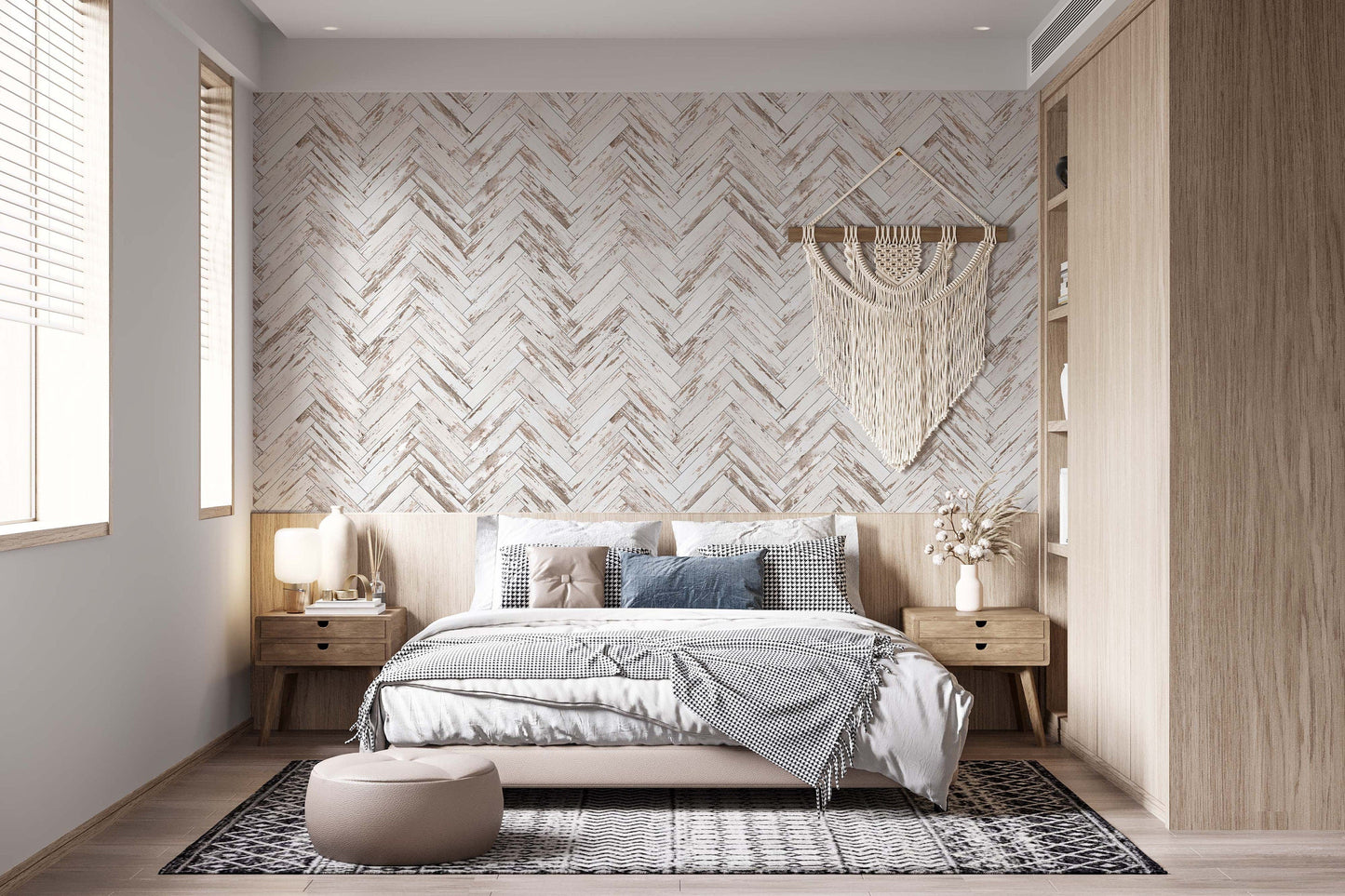 Chevron Wood Wallpaper