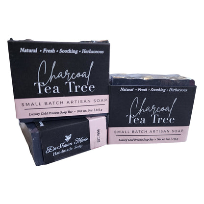 Charcoal Tea Tree Soap - Vegan Handmade Skincare Bar