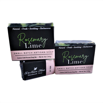 Rosemary Lime Soap - Natural Vegan Bar with Rich Lather