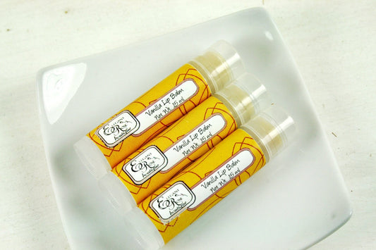 Pure Vanilla Lip Balm with Organic Ingredients for Soft Lips