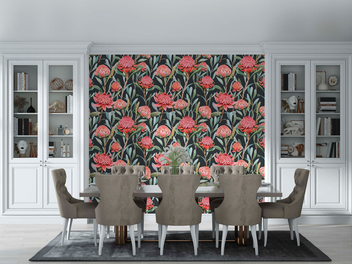 Dark Garden Wallpaper - Eco-Friendly Floral Design