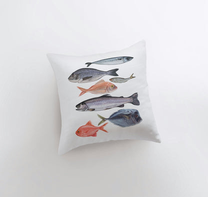 Seven Fish Crustaceans Throw Pillow Modern Home Decor