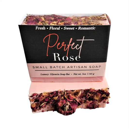 Perfect Rose Soap - Vegan Handcrafted Glycerin Bar