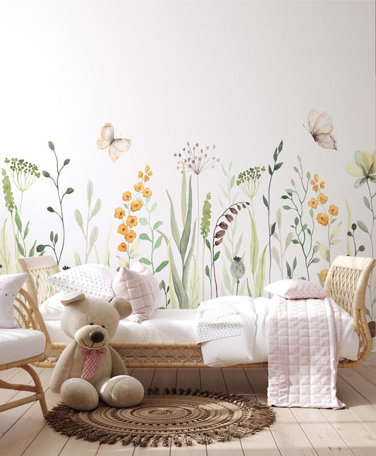 Vibrant Spring Flowers Wall Mural for Home Decor