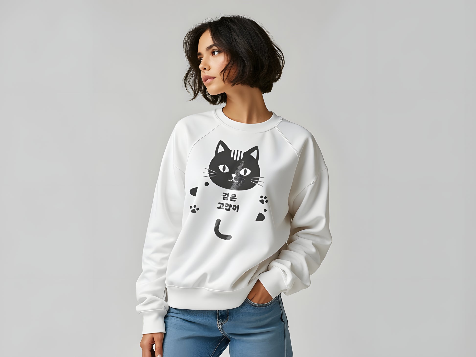 Black cat Unisex Sweatshirt - StyleMZ - Stylemz