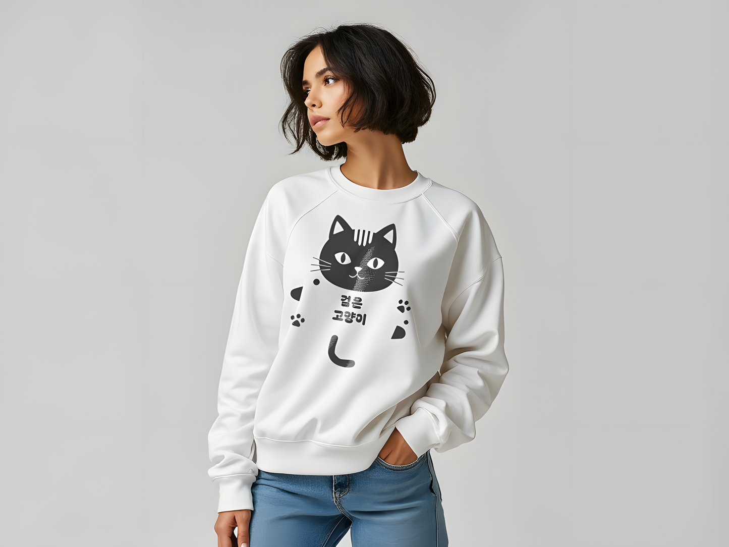 Black cat Unisex Sweatshirt - StyleMZ