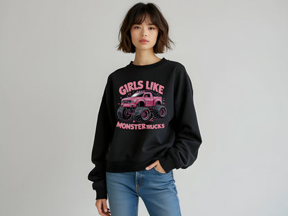 Korea - Girls like monster trucks Unisex Heavy Blend™ Crewneck Sweatshirt - StyleMZ - Stylemz