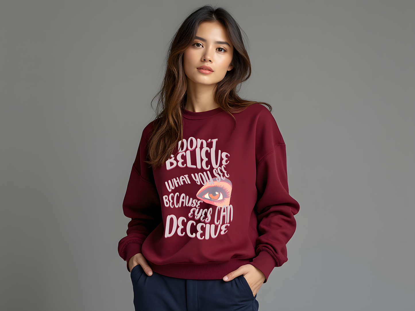 Don't believe what you see Unisex Heavy Blend™ Crewneck Sweatshirt - StyleMZ