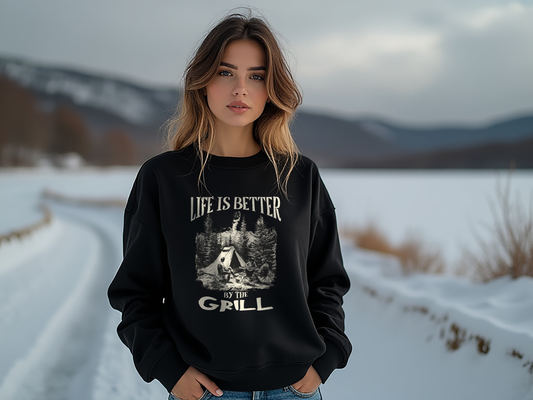 Life is better Unisex Heavy Blend™ Crewneck Sweatshirt - StyleMZ