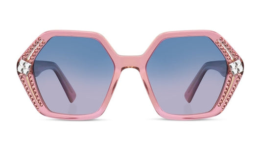 Jimmy Crystal GLT1015-C4-Blushrose Women's Geometric Frames