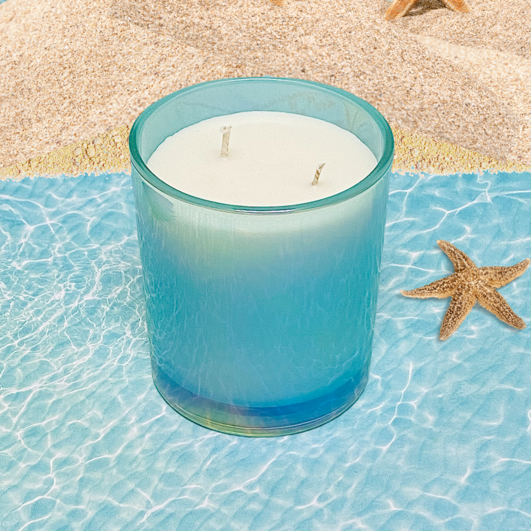 Jersey Shore Sea Scent Candle in Iridescent Container