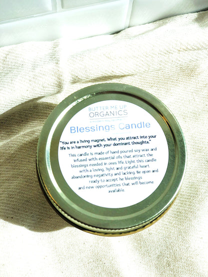 Blessings Candle Good Luck Soy Handpoured Intention Candle