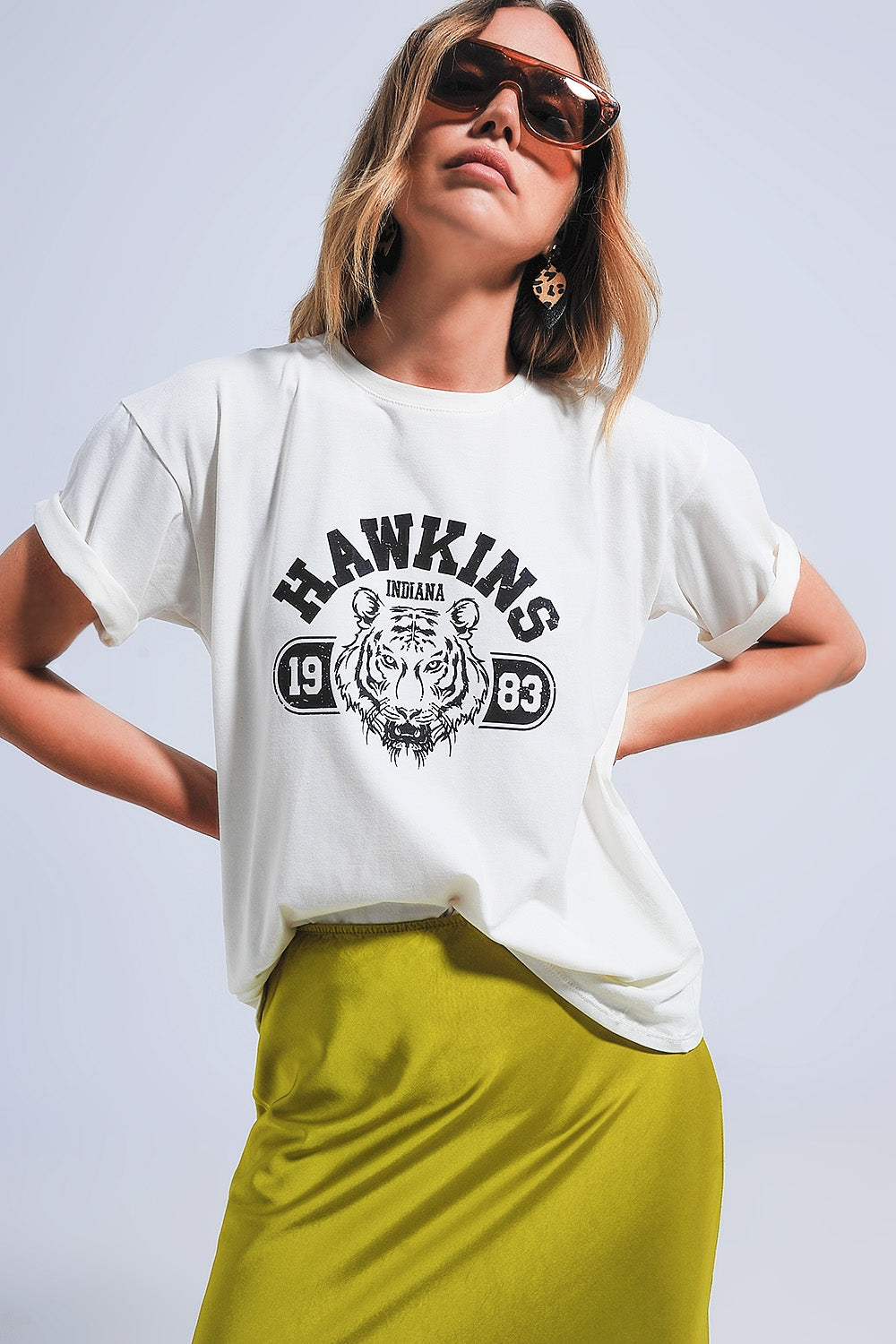 Indiana Hawkins Tiger Short Sleeve T-Shirt in Cotton