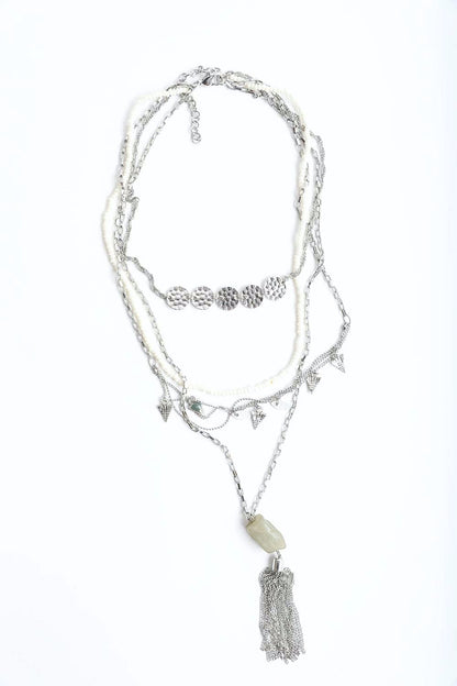 Jade Multi Layered Chain Necklace for Elegant Style