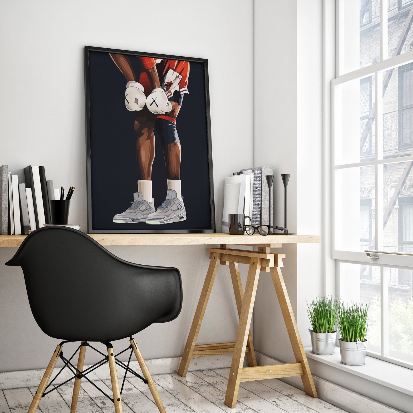 Kaws Jordan High-Quality Art Print on Satin Paper Decor