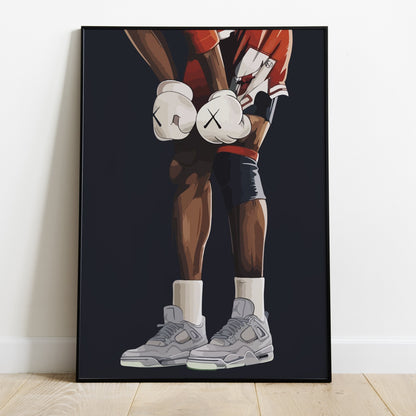 Kaws Jordan High-Quality Art Print on Satin Paper Decor