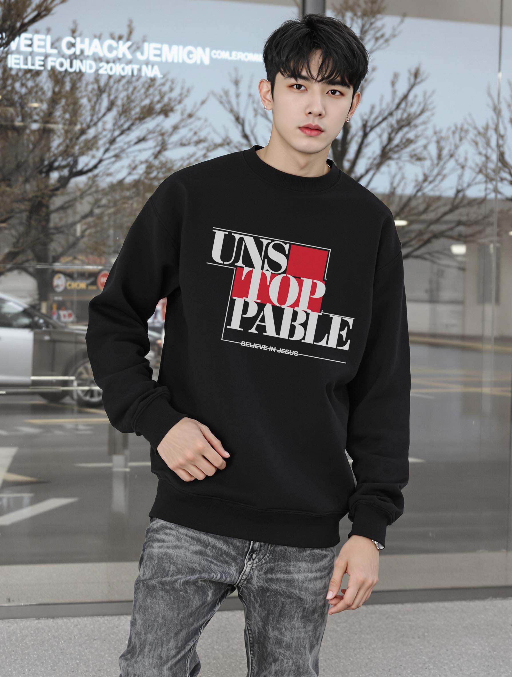 Long-sleeve - Unstoppable Unisex Midweight Softstyle Fleece Crewneck Sweatshirt - StyleMZ