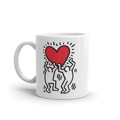 Men Holding Heart Icon, Street Art Mug