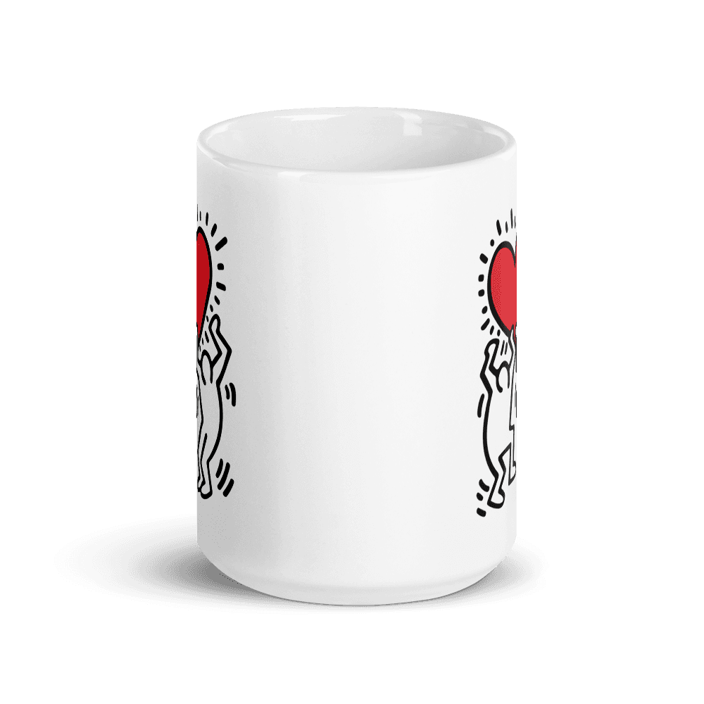 Men Holding Heart Icon, Street Art Mug