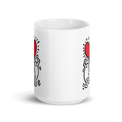 Men Holding Heart Icon, Street Art Mug