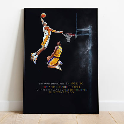 Kobe Bryant Poster - Premium Quality Satin Print