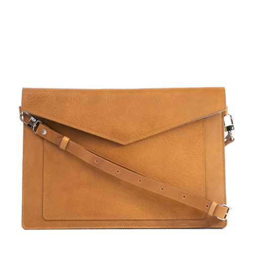 Leather Bag for MacBook with iPad Pocket - Custom Fit