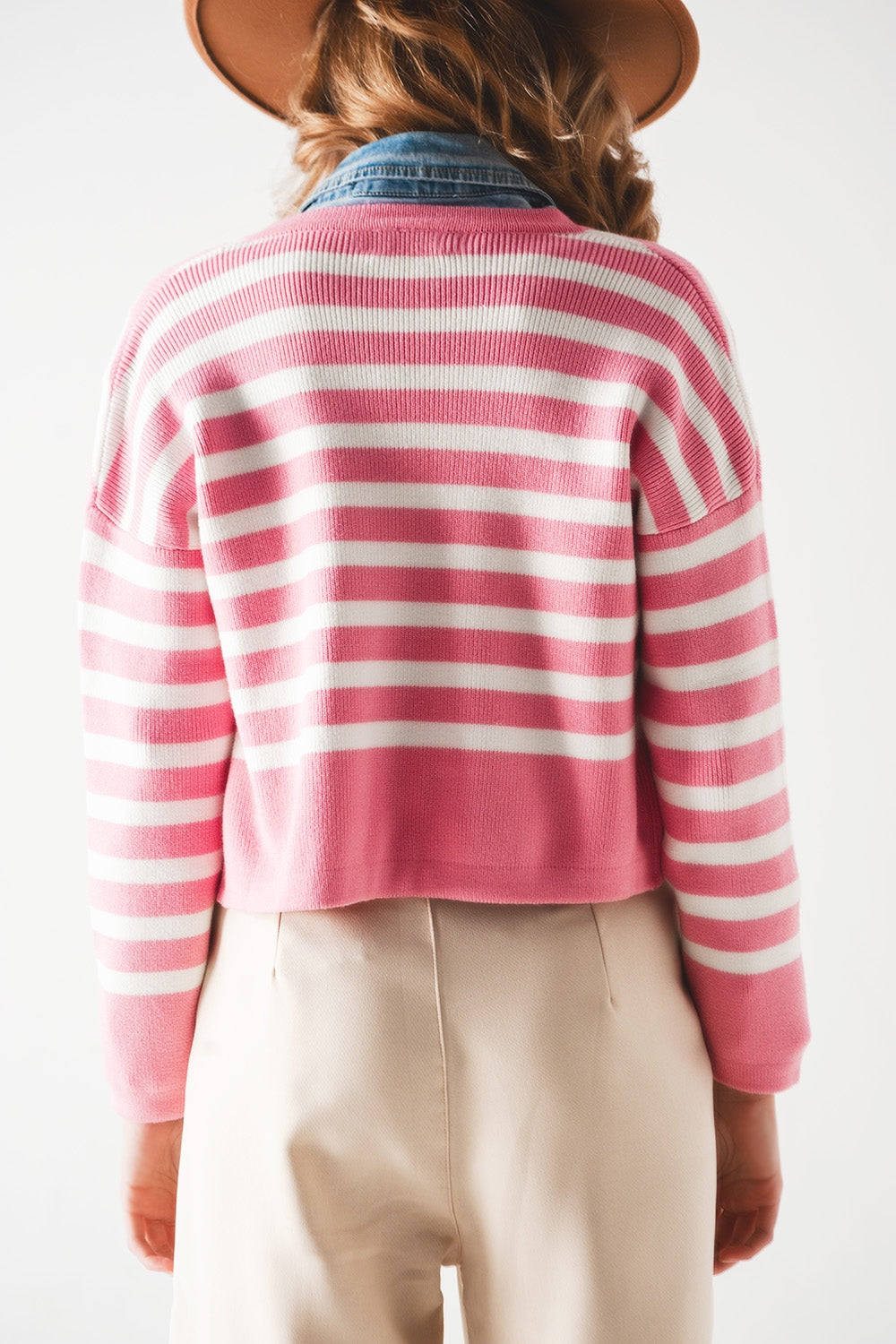 Lightweight Stripe Cardigan in Pink for Cozy Chic Style