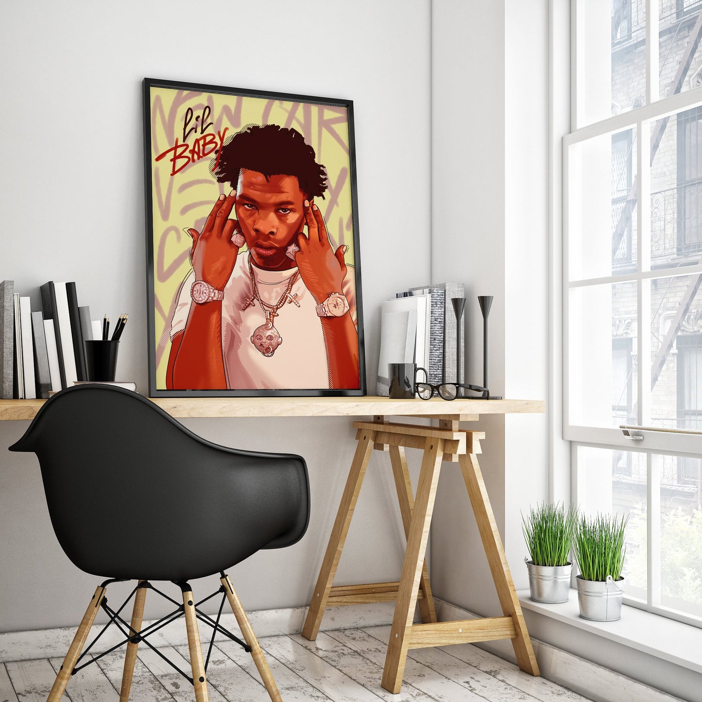 Lil Baby Poster on Satin Semi Gloss Paper, USA Made