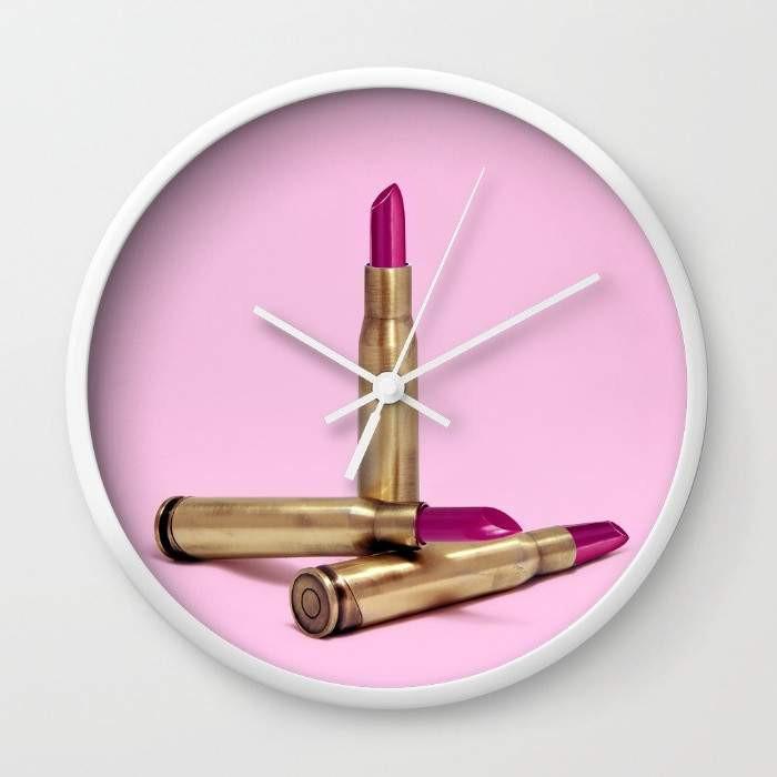 LIPSTICK BULLET Wall Clock with Customizable Hands