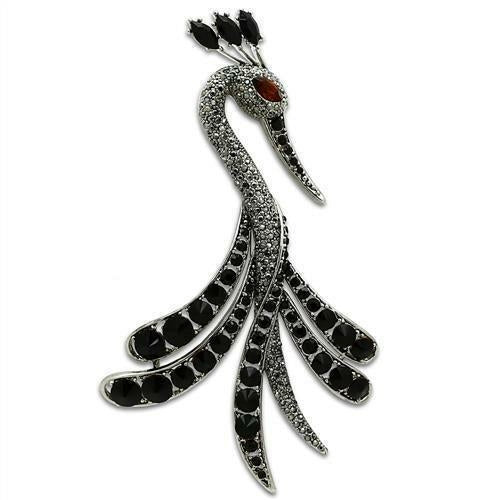 LO2393 Imitation Rhodium Brooches with Top Grade Crystal