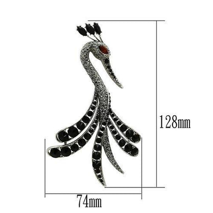 LO2393 Imitation Rhodium Brooches with Top Grade Crystal