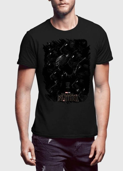 Long Live the King Black Panther Half Sleeves T-shirt