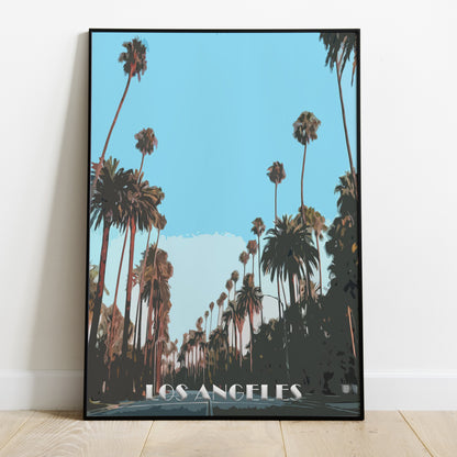 Los Angeles CA Art Print on Quality Satin Paper