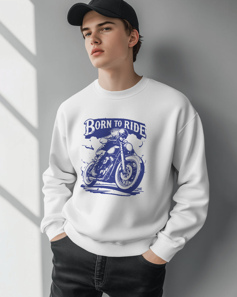 Long-sleeve - Born To Ride Unisex Sweatshirt - StyleMZ