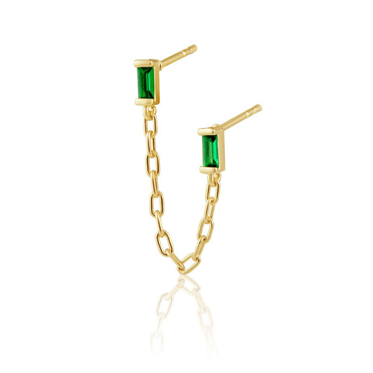 Malia Emerald Double Stud Earring - Stylemz