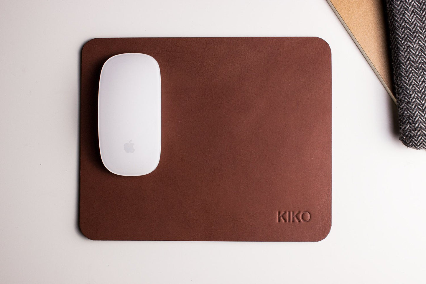 Premium Leather Mouse Pad with Non-Slip Suede Backing