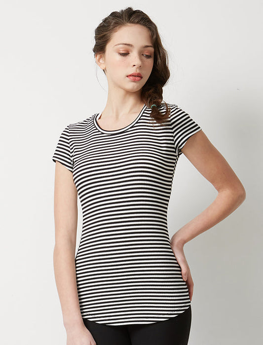 Stylish Rib Stripe Tee for Effortless Everyday Comfort