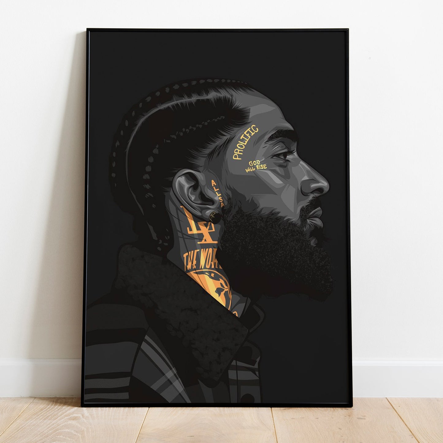 Nipsey Hustle Art Print on Quality Satin Paper