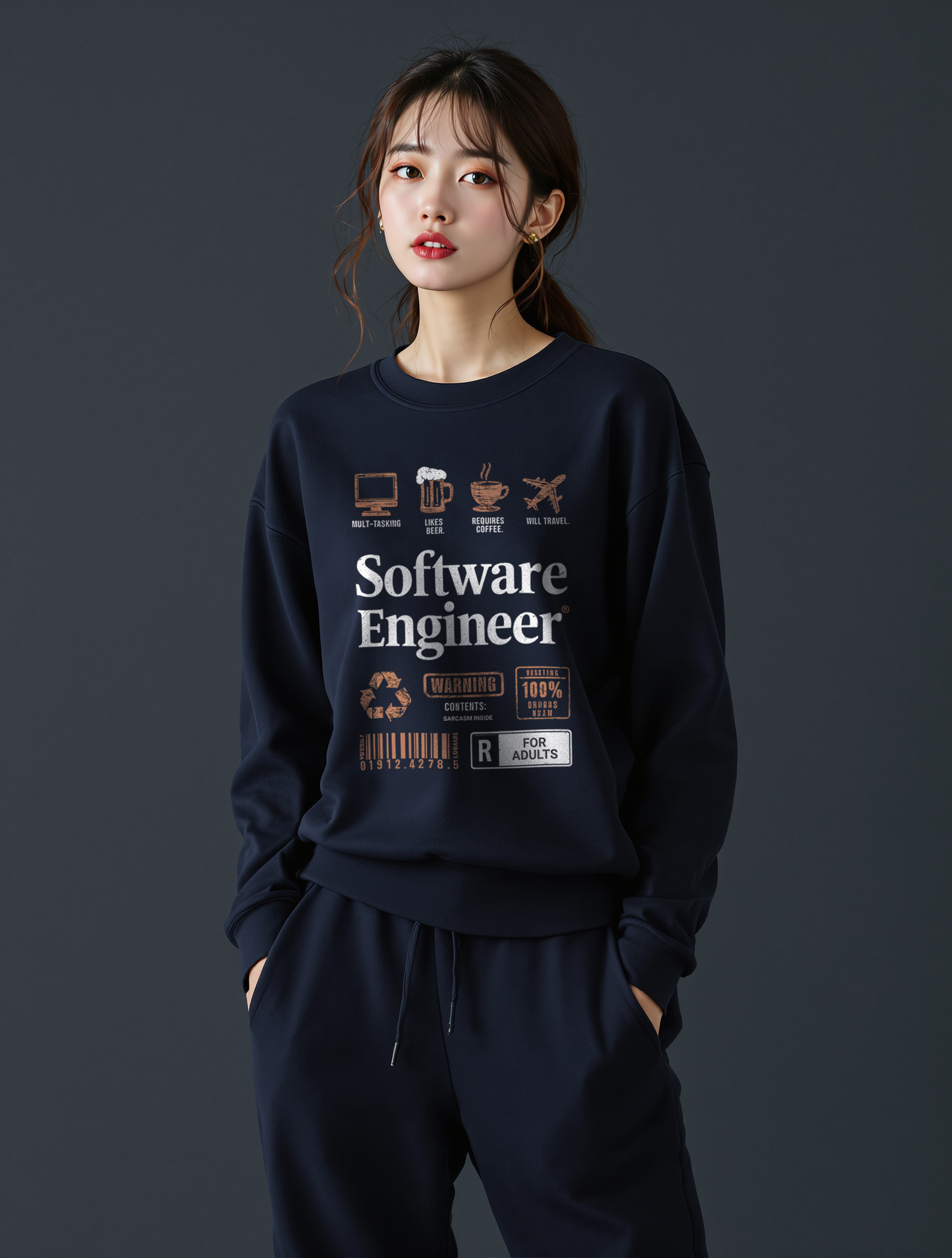 Korea -  Software Engineer Unisex Midweight Softstyle Fleece Crewneck Sweatshirt  - StyleMZ