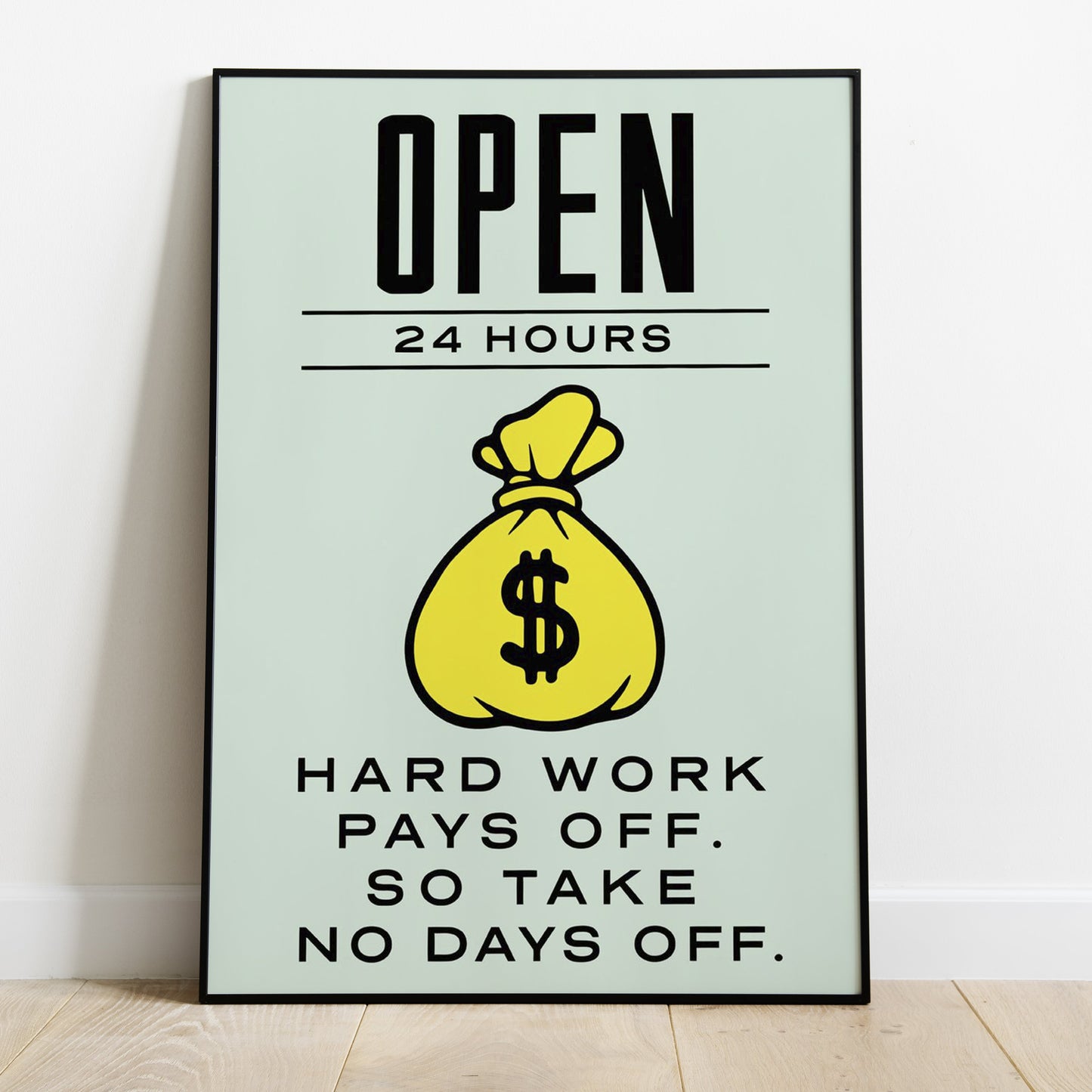 Open 24 Hrs Quality Printed Poster - Multiple Sizes Available