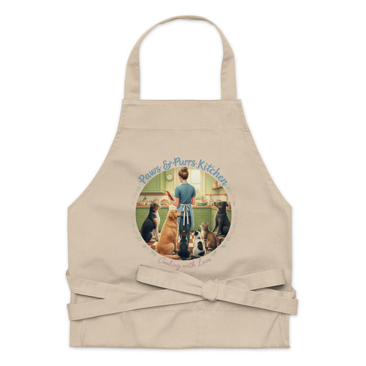 StyleMZ -  Paws & Purrs Recipes Organic cotton apron  - StyleMZ