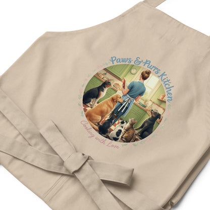 StyleMZ -  Paws & Purrs Recipes Organic cotton apron  - StyleMZ